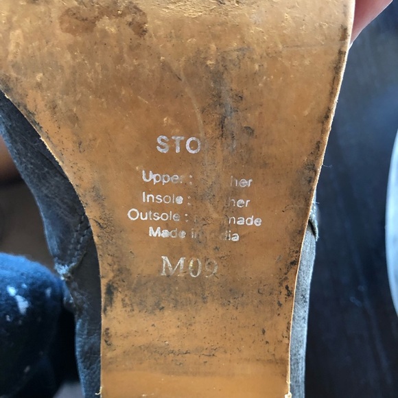 Rebels Stomp western style ankle boot greyish olive color leather wood heel 9 - Picture 7 of 10